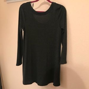 Charcoal grey sweater dress